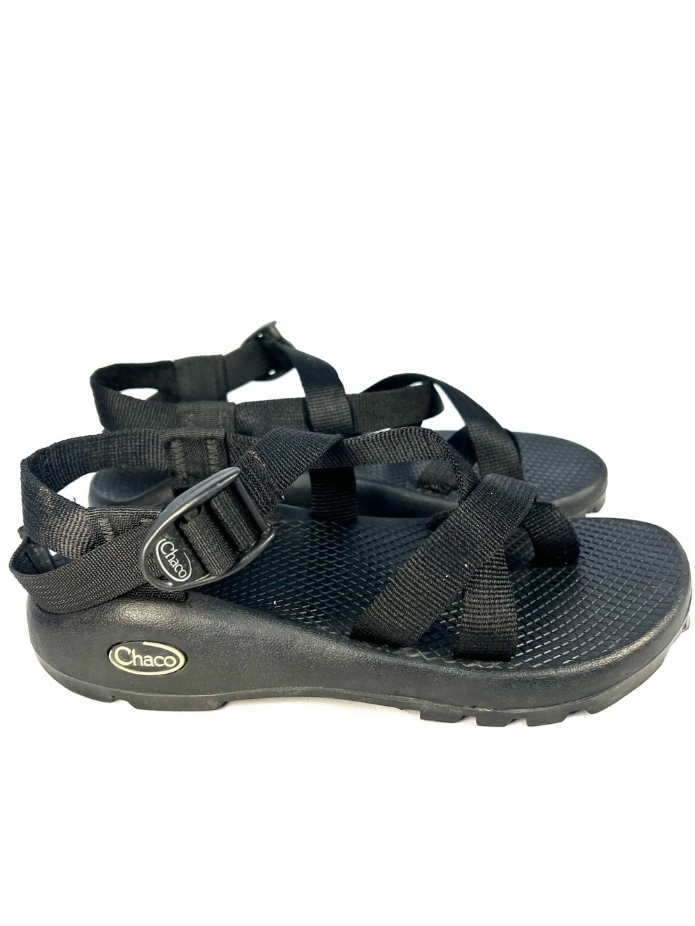 Chaco Z/1 Classic Sandals Womens 7 Black Hiking Sport Toe Loop Vibram Sole